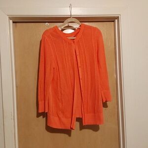 Croft & Barrow Women's Bright Coral Cardigan
